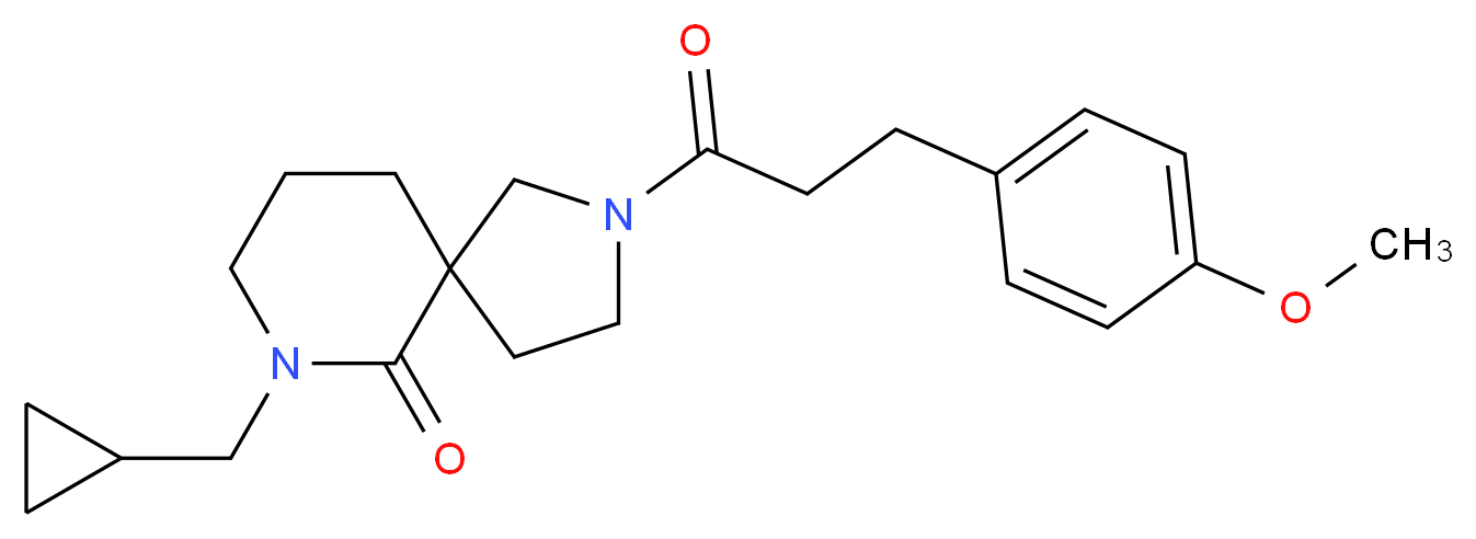 7-(cyclopropylmethyl)-2-[3-(4-methoxyphenyl)propanoyl]-2,7-diazaspiro[4.5]decan-6-one_分子结构_CAS_)