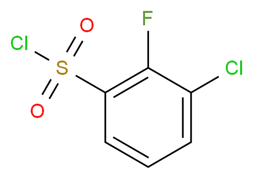 3-Chloro-2-fluorobenzenesulphonyl chloride_分子结构_CAS_351003-48-0)