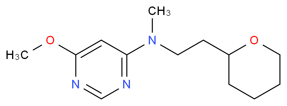 6-methoxy-N-methyl-N-[2-(tetrahydro-2H-pyran-2-yl)ethyl]pyrimidin-4-amine_分子结构_CAS_)