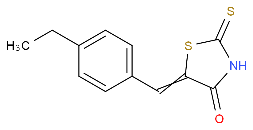 5-[(4-ethylphenyl)methylidene]-2-sulfanylidene-1,3-thiazolidin-4-one_分子结构_CAS_403811-55-2