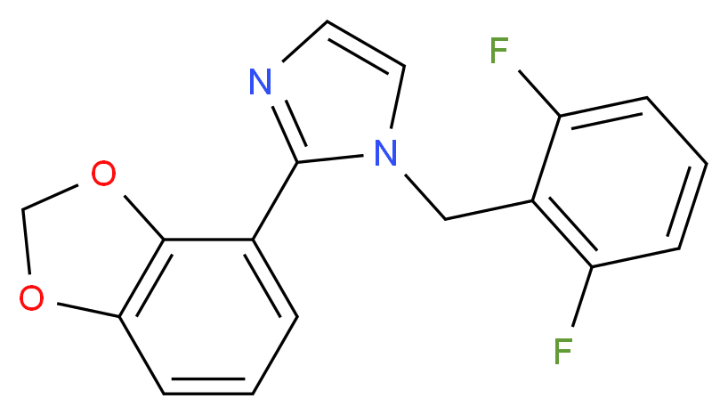 2-(1,3-benzodioxol-4-yl)-1-(2,6-difluorobenzyl)-1H-imidazole_分子结构_CAS_)