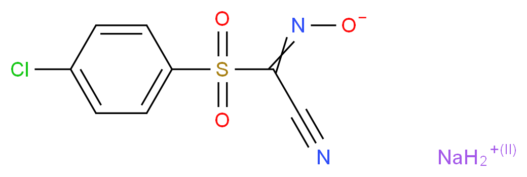 sodium (4-chlorobenzenesulfonyl)methanecarbonimidoyl cyanide_分子结构_CAS_91982-77-3