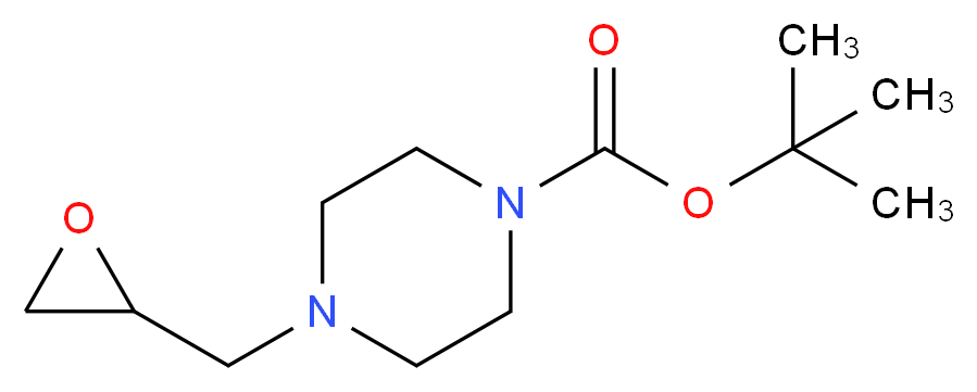 tert-butyl 4-(oxiran-2-ylmethyl)piperazine-1-carboxylate_分子结构_CAS_159873-06-0