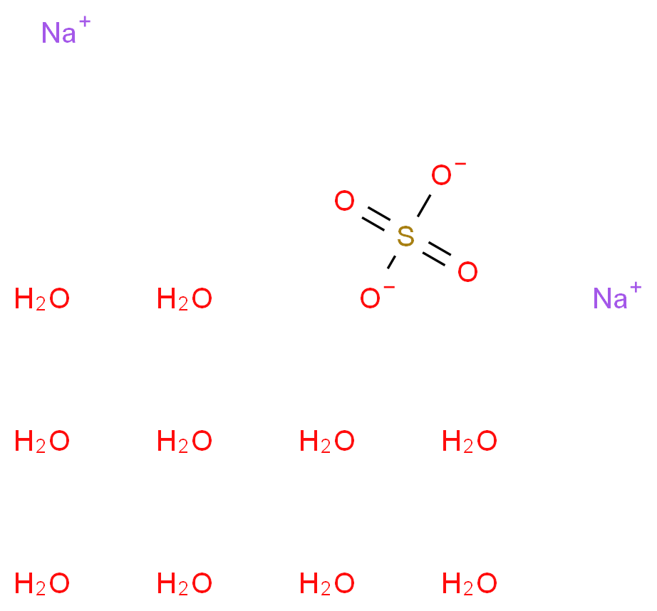 disodium decahydrate sulfate_分子结构_CAS_7727-73-3