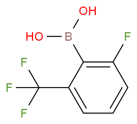 [2-fluoro-6-(trifluoromethyl)phenyl]boronic acid_分子结构_CAS_313545-34-5