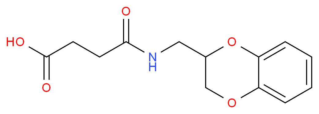 3-[(2,3-dihydro-1,4-benzodioxin-2-ylmethyl)carbamoyl]propanoic acid_分子结构_CAS_337497-09-3