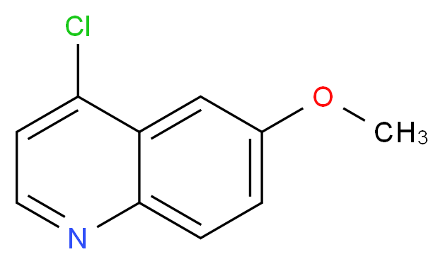 4-Chloro-6-methoxyquinoline_分子结构_CAS_4295/4/9)