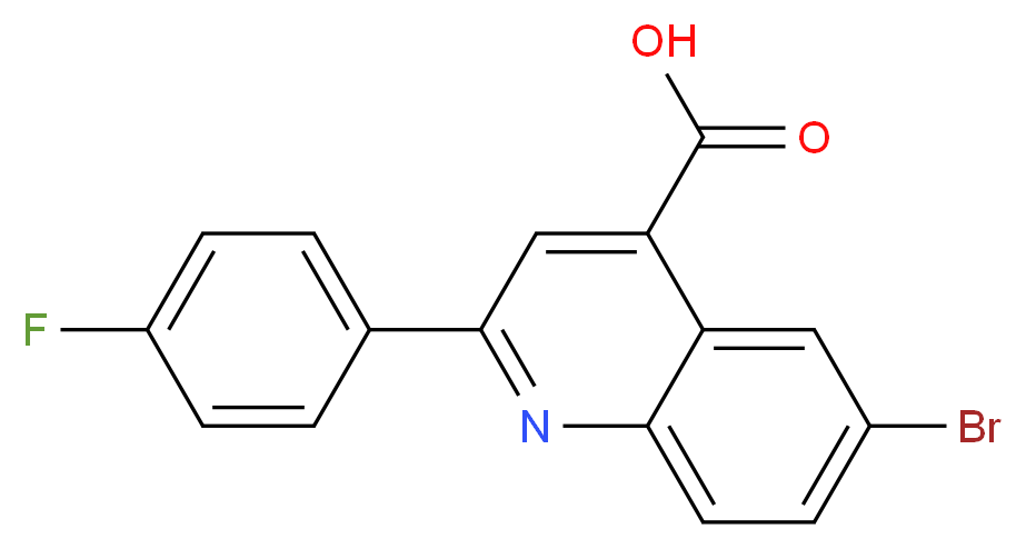 6-Bromo-2-(4-fluorophenyl)quinoline-4-carboxylic acid_分子结构_CAS_)