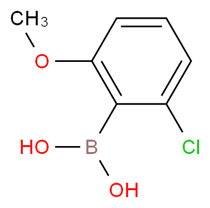 (2-chloro-6-methoxyphenyl)boronic acid_分子结构_CAS_385370-80-9