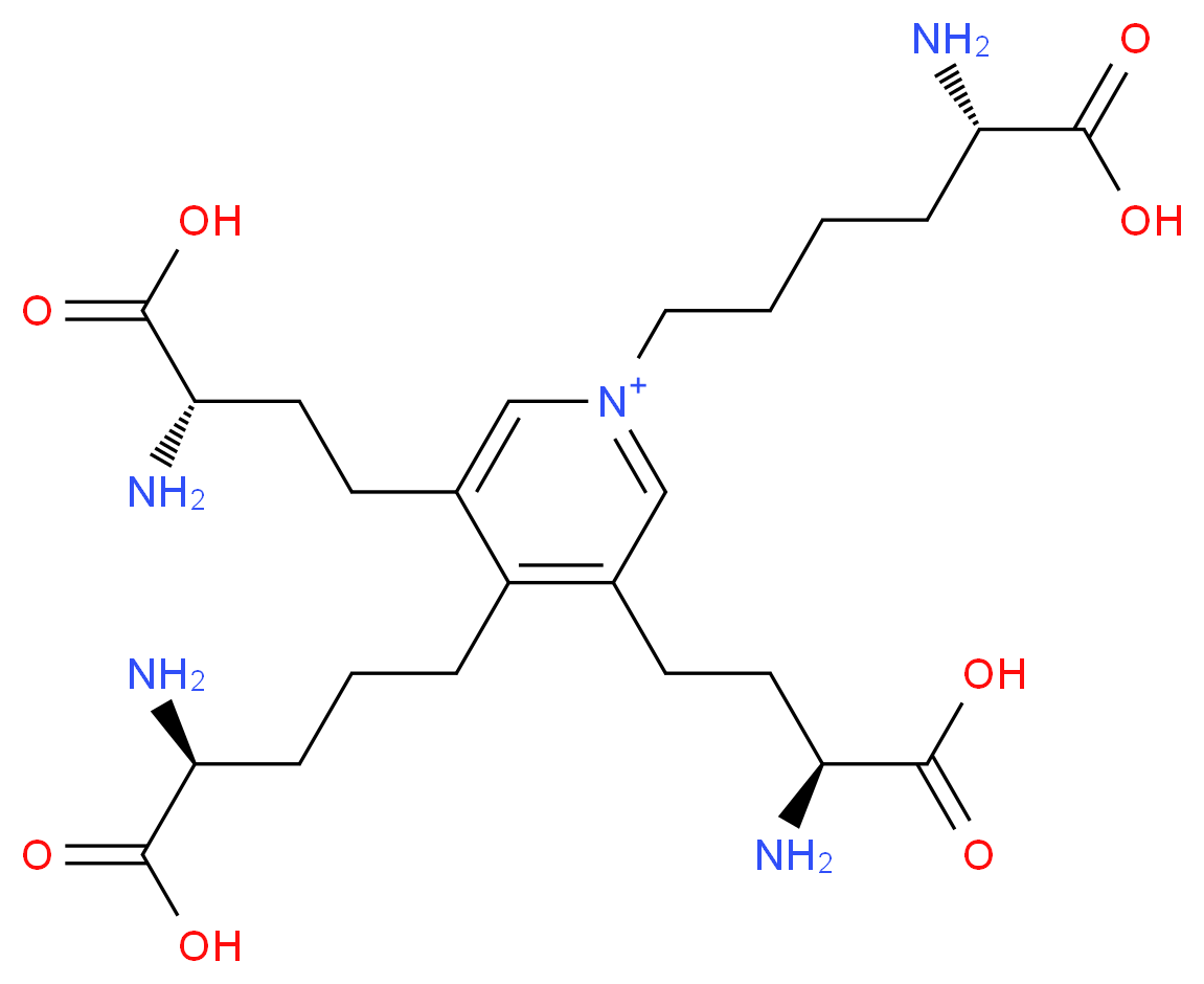 3,5-bis[(3S)-3-amino-3-carboxypropyl]-4-[(4S)-4-amino-4-carboxybutyl]-1-[(5S)-5-amino-5-carboxypentyl]pyridin-1-ium_分子结构_CAS_11003-57-9