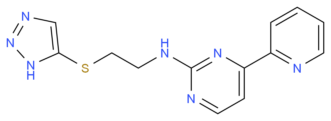 4-(2-pyridinyl)-N-[2-(1H-1,2,3-triazol-5-ylthio)ethyl]-2-pyrimidinamine_分子结构_CAS_)