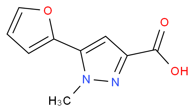 5-(furan-2-yl)-1-methyl-1H-pyrazole-3-carboxylic acid_分子结构_CAS_108128-39-8