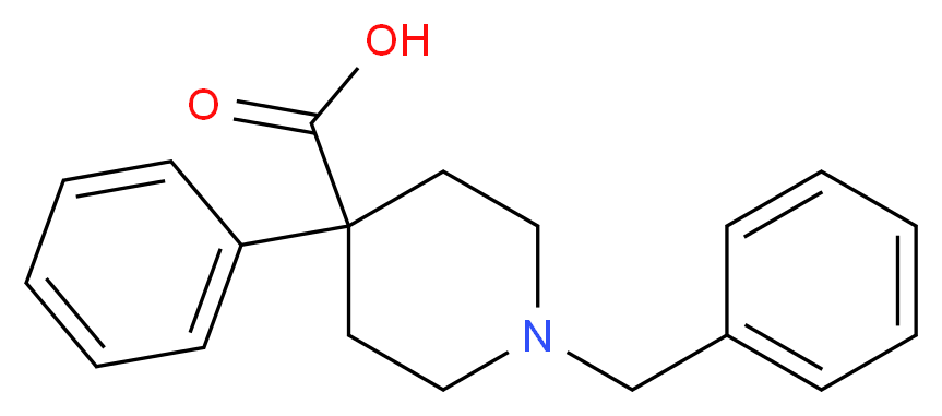 1-benzyl-4-phenylpiperidine-4-carboxylic acid_分子结构_CAS_61886-17-7