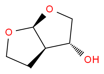 (3R,3aR,6aS)-Hexahydrofuro[2,3-b]furan-3-ol_分子结构_CAS_252873-00-0)