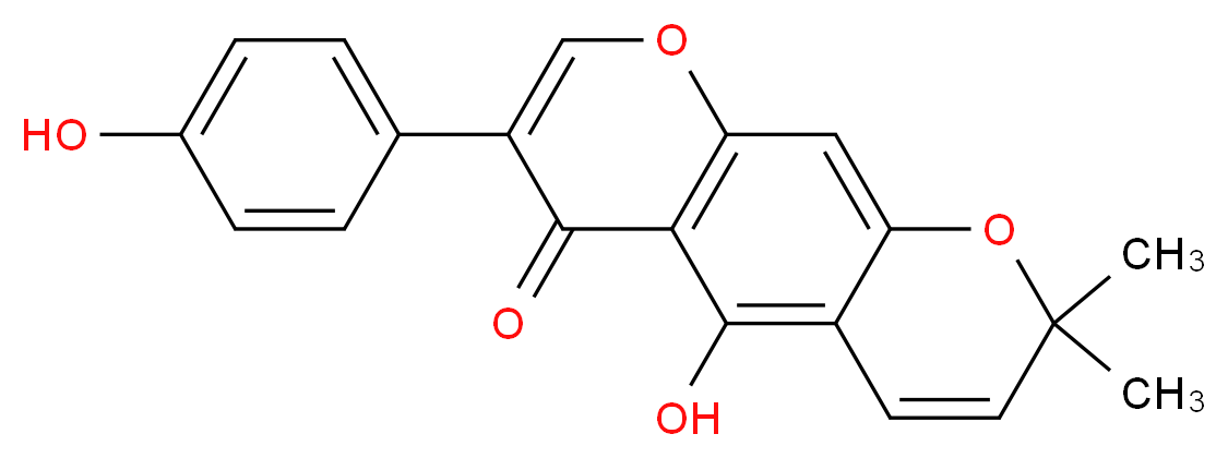 5-hydroxy-3-(4-hydroxyphenyl)-8,8-dimethyl-4H,8H-pyrano[3,2-g]chromen-4-one_分子结构_CAS_34086-50-5