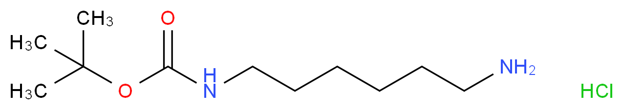 tert-butyl N-(6-aminohexyl)carbamate hydrochloride_分子结构_CAS_65915-94-8