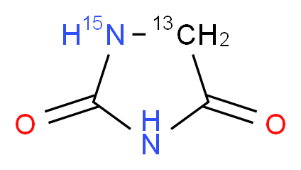 Hydantoin-5-13C,1-15N_分子结构_CAS_1189697-61-7)