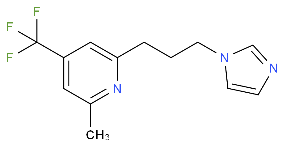 2-[3-(1H-imidazol-1-yl)propyl]-6-methyl-4-(trifluoromethyl)pyridine_分子结构_CAS_)