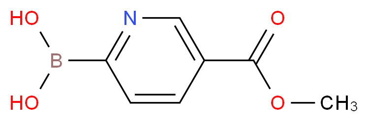 5-(METHOXYCARBONYL)PYRIDINE-2-BORONIC ACID_分子结构_CAS_1174501-32-6)