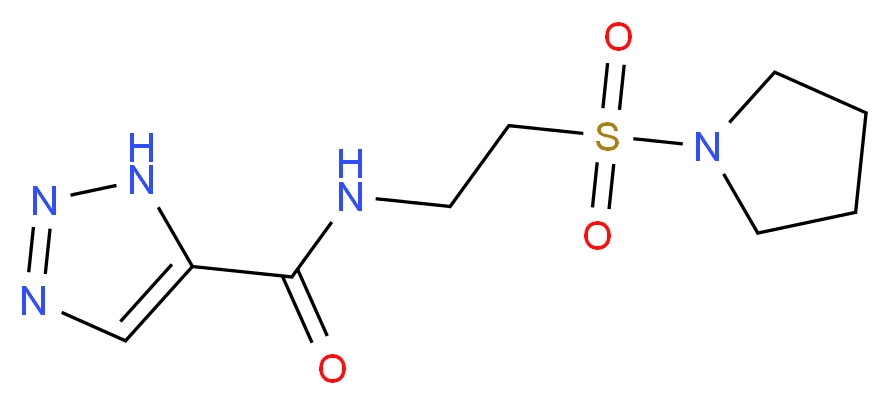 N-[2-(1-pyrrolidinylsulfonyl)ethyl]-1H-1,2,3-triazole-5-carboxamide_分子结构_CAS_)
