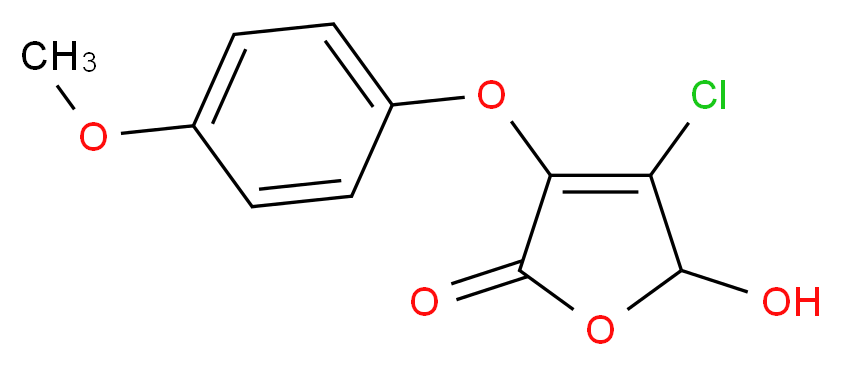 4-chloro-5-hydroxy-3(4-methoxyphenoxy)-2(5H)-furanone 95%_分子结构_CAS_)