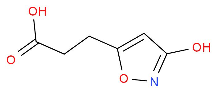 3-(3-hydroxy-1,2-oxazol-5-yl)propanoic acid_分子结构_CAS_75989-19-4
