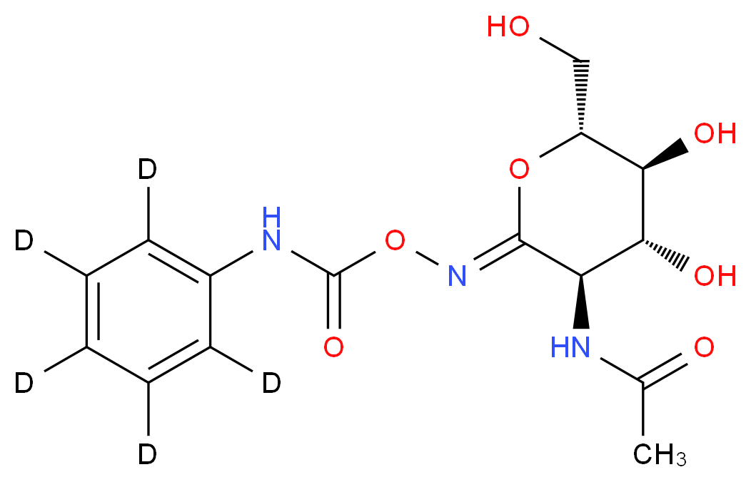 [(3R,4R,5S,6R)-3-acetamido-4,5-dihydroxy-6-(hydroxymethyl)oxan-2-ylidene]amino N-(<sup>2</sup>H<sub>5</sub>)phenylcarbamate_分子结构_CAS_1331383-16-4