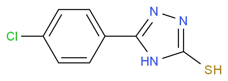 5-(4-chlorophenyl)-4H-1,2,4-triazole-3-thiol_分子结构_CAS_26028-65-9