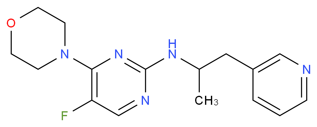 5-fluoro-N-(1-methyl-2-pyridin-3-ylethyl)-4-morpholin-4-ylpyrimidin-2-amine_分子结构_CAS_)
