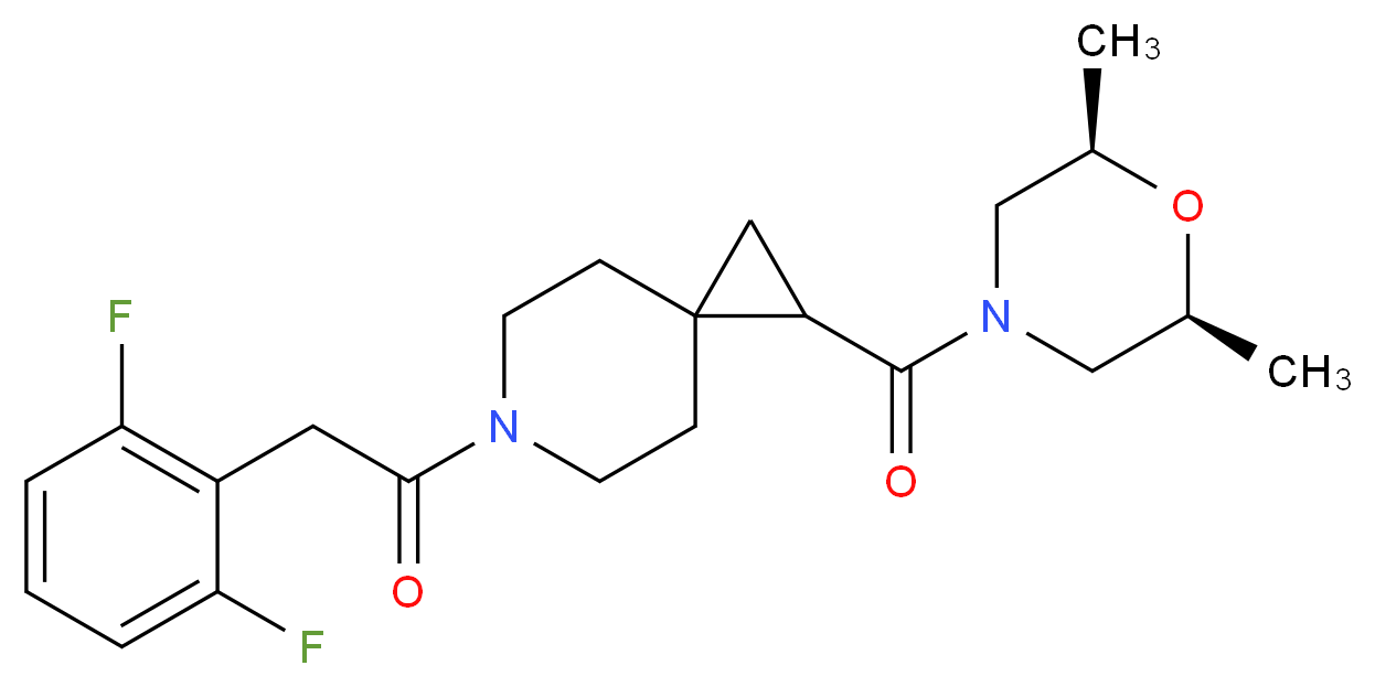 6-[(2,6-difluorophenyl)acetyl]-1-{[(2R*,6S*)-2,6-dimethyl-4-morpholinyl]carbonyl}-6-azaspiro[2.5]octane_分子结构_CAS_)