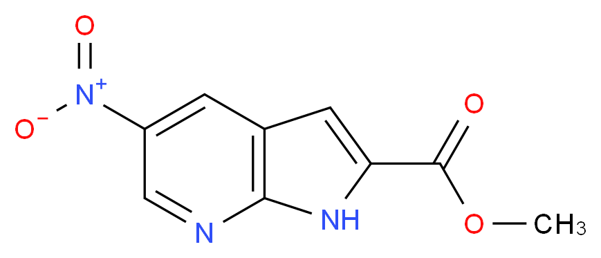 Methyl 5-nitro-7-azaindole-2-carboxylate_分子结构_CAS_952182-17-1)