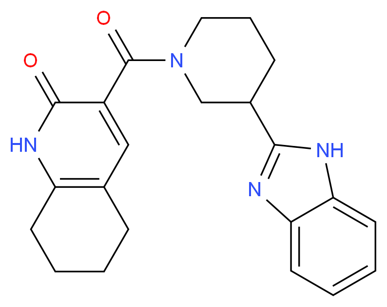 3-{[3-(1H-benzimidazol-2-yl)-1-piperidinyl]carbonyl}-5,6,7,8-tetrahydro-2(1H)-quinolinone_分子结构_CAS_)
