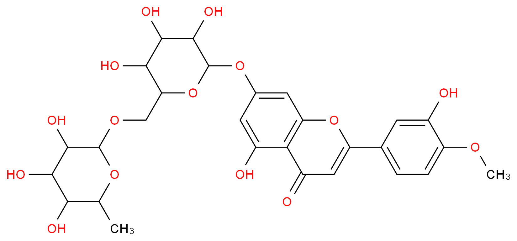 DIOSMIN_分子结构_CAS_520-27-4)