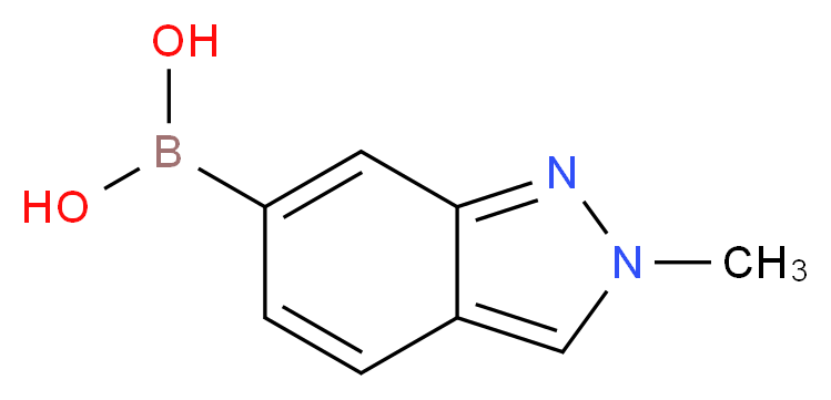 (2-methyl-2H-indazol-6-yl)boronic acid_分子结构_CAS_1001907-57-8