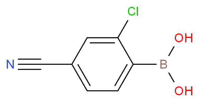 (2-chloro-4-cyanophenyl)boronic acid_分子结构_CAS_677743-50-9