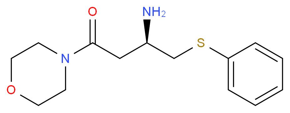 4-[(3R)-3-Amino-1-oxo-4-(phenylthio)butyl]morpholine_分子结构_CAS_870812-94-5)