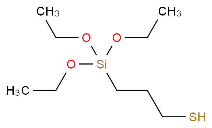 3-(triethoxysilyl)propane-1-thiol_分子结构_CAS_14814-09-6)