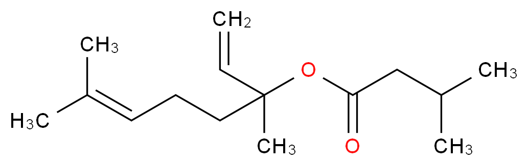 3,7-dimethylocta-1,6-dien-3-yl 3-methylbutanoate_分子结构_CAS_1118-27-0