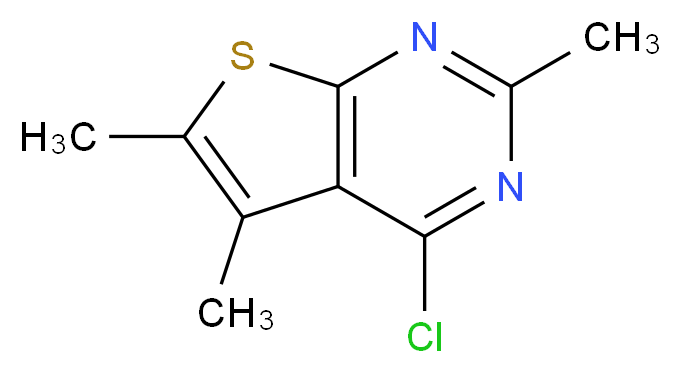 4-chloro-2,5,6-trimethylthieno[2,3-d]pyrimidine_分子结构_CAS_83548-58-7)