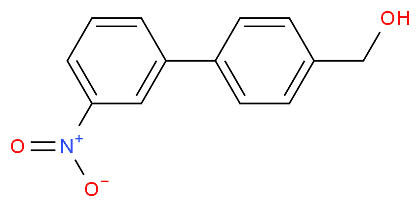 [4-(3-nitrophenyl)phenyl]methanol_分子结构_CAS_880158-11-2