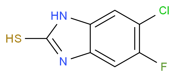 6-氯-5-氟苯并咪唑-2-硫醇_分子结构_CAS_142313-30-2)