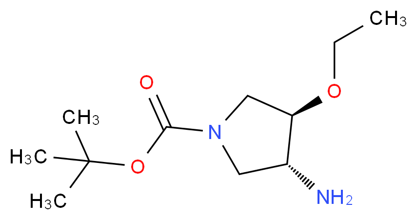 rel-tert-butyl (3R,4R)-3-amino-4-ethoxypyrrolidine-1-carboxylate_分子结构_CAS_1233518-23-4