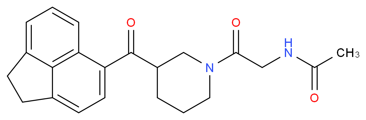 N-{2-[3-(1,2-dihydro-5-acenaphthylenylcarbonyl)-1-piperidinyl]-2-oxoethyl}acetamide_分子结构_CAS_)
