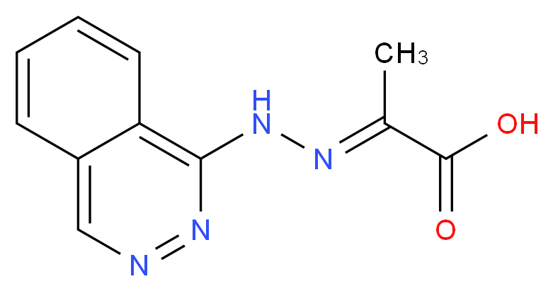 (2E)-2-[2-(phthalazin-1-yl)hydrazin-1-ylidene]propanoic acid_分子结构_CAS_67536-13-4