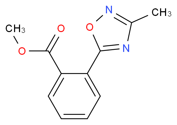 methyl 2-(3-methyl-1,2,4-oxadiazol-5-yl)benzoate_分子结构_CAS_828289-14-0