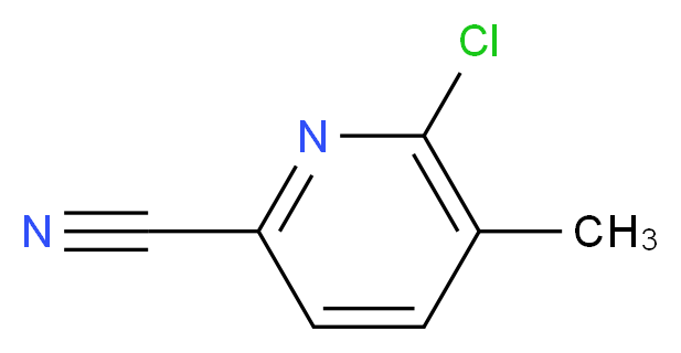 6-chloro-5-methylpyridine-2-carbonitrile_分子结构_CAS_875293-89-3