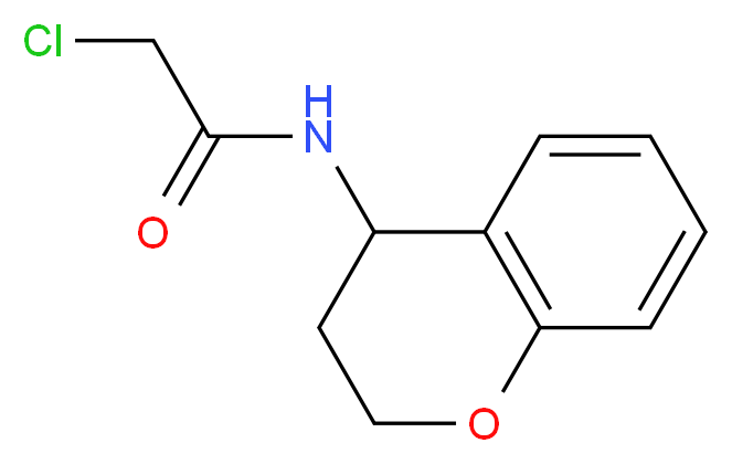2-chloro-N-(3,4-dihydro-2H-1-benzopyran-4-yl)acetamide_分子结构_CAS_91089-68-8