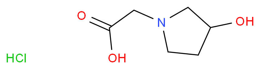 (3-Hydroxy-pyrrolidin-1-yl)-acetic acid hydrochloride_分子结构_CAS_1187931-13-0)