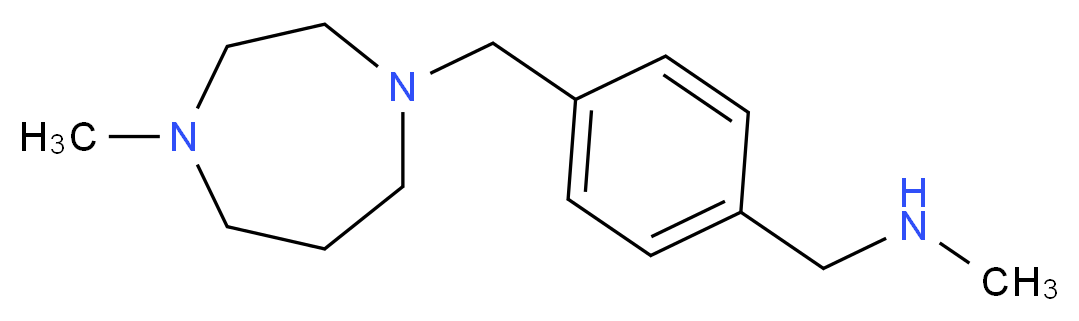 methyl({4-[(4-methyl-1,4-diazepan-1-yl)methyl]phenyl}methyl)amine_分子结构_CAS_884507-55-5