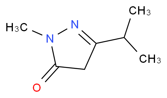 1-methyl-3-(propan-2-yl)-4,5-dihydro-1H-pyrazol-5-one_分子结构_CAS_)